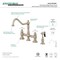 Kingston Brass KS3278PXBS Restoration 8" Bridge Kitchen Faucet W/Sprayer, Brushed Nkl KS3278PXBS - alternate 3